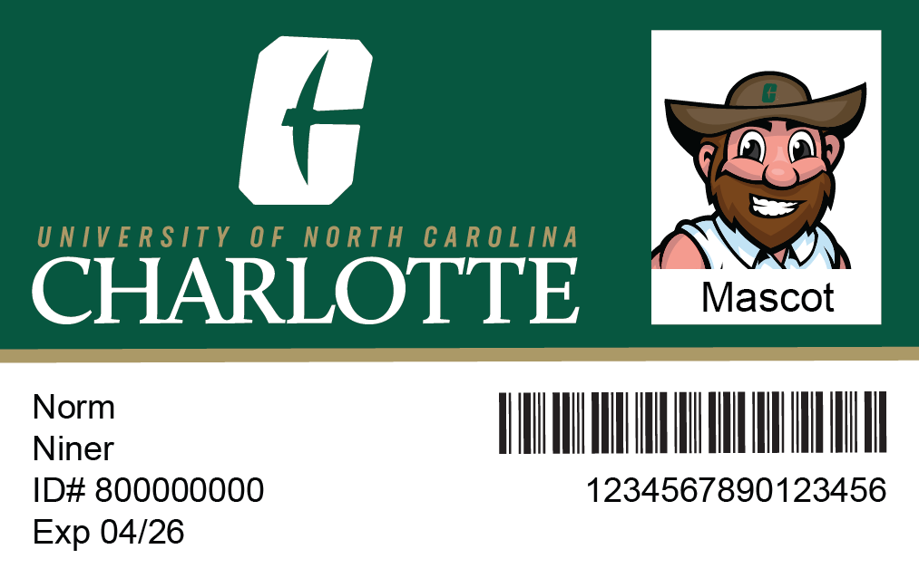 UNC Charlotte Student ID Card